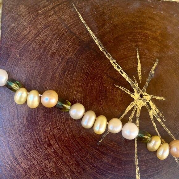 Vintage Yellow Pearl Necklace Long Beaded Statement Jewelry - Picture 8 of 11